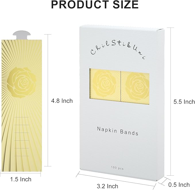Polymer Material Reusable Napkin Band, Glue-Free Tear-Proof Water Resistant - Image 7