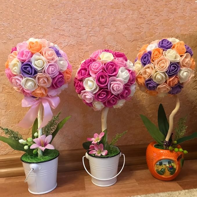 Artificial Flowers 100PCS 3CM Mini Fake Roses - Image 4