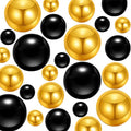 300Pcs Vase Filler Black Brightgold No Hole Faux Pearl Beads by ORIKASO
