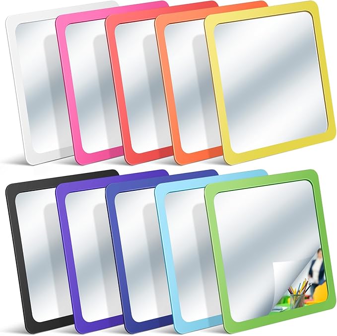Dandat 10 Pcs Small Mirrors for Kids 6 x 6 Inch Square Shatter Proof Reflector by Dandat