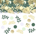 Sage Green 50th Happy Birthday Confetti, 50th Birthday Table Decorations by GYESXYW
