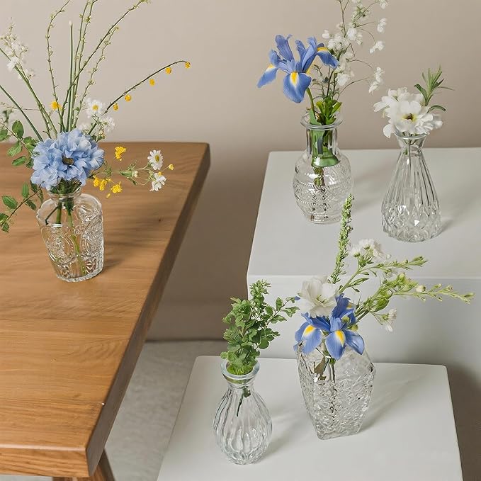 Glass Bud Vase Set of 10 Pcs Small Minimalist Vases - Image 6