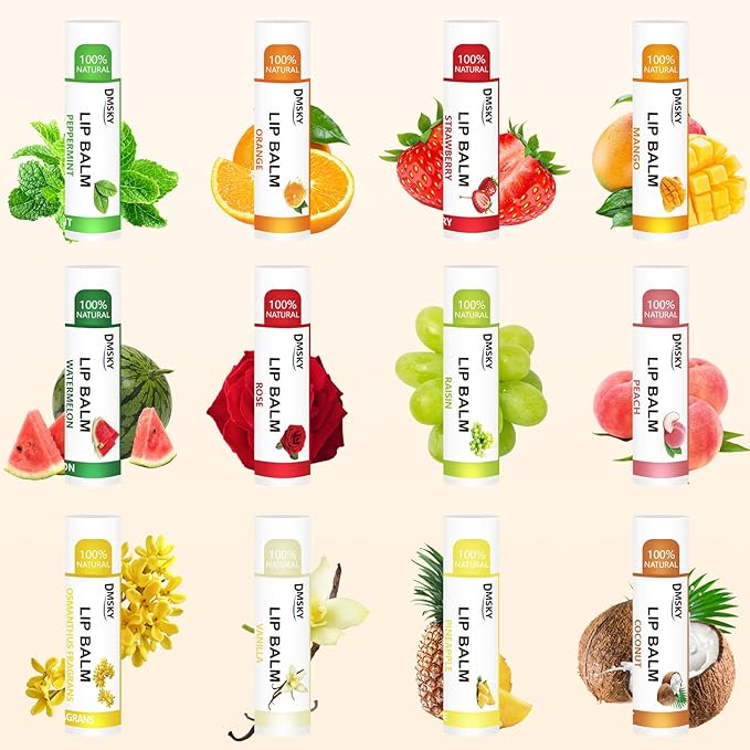 DMSKY 120 Pack Lip Balm, Natural Lip Balm Bulk - Image 2