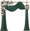 VOK Dark Green Wedding Arch Draping Fabric Chiffon Fabric, 29in x 18Ft 2 Panels by VOK