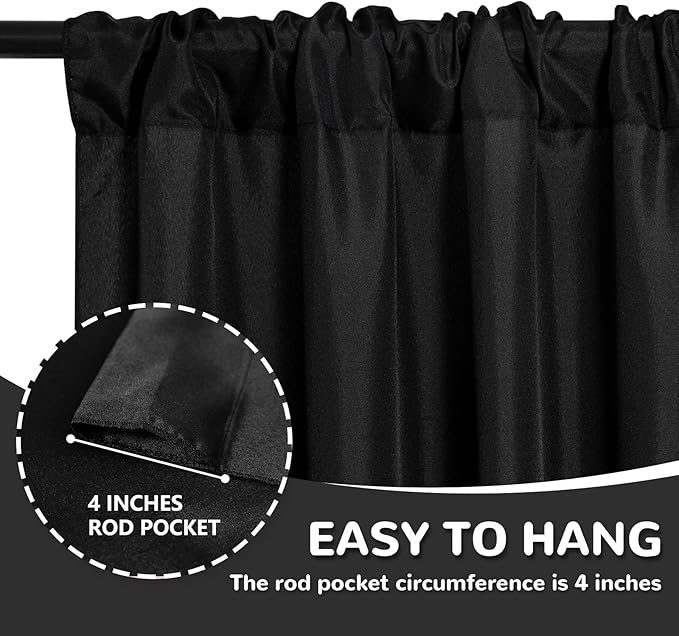 MEETSKY Black Backdrop Curtains - Image 6
