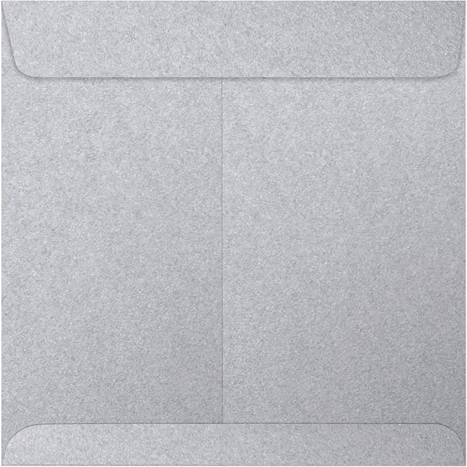 LUXPaper Square Invitation Envelopes | Peel & Press | 8 1/2" x 8 1/2" | Silver by LUXPaper