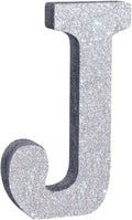 TONIFUL 8 Inch Silver Glitter Letter J Table Centerpiece A-Z Silver Birthday by TONIFUL