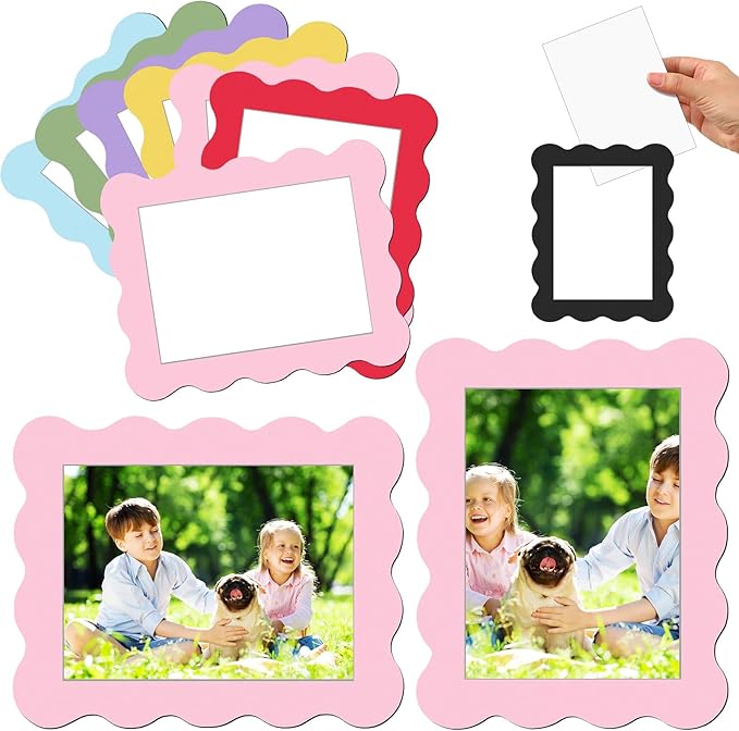 Kingdder 12 Pcs Scalloped Magnetic Picture Frame by Kingdder