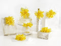 HUIHUANG Yellow Present Bows Gift Wrap Accessory Curly Ribbon Gift Bows 5 inch by HUIHUANG