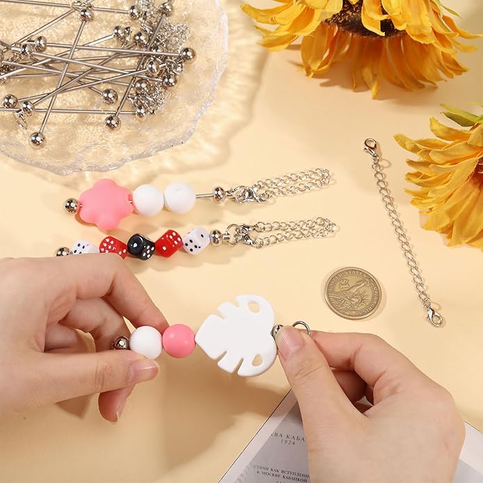 FREEBLOSS 50 Set DIY Beaded Cup Charms - Image 3