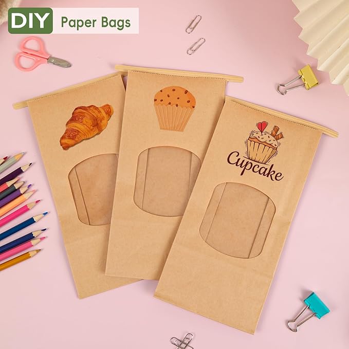 Moretoes 100pcs Medium Bakery Cookie Bags - Image 4