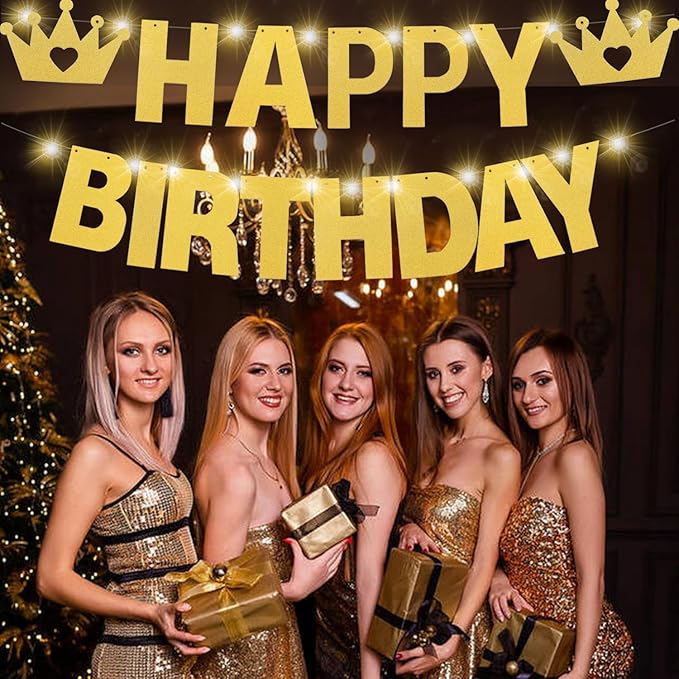 167Pcs DIY Glitter Customizable Banner Kit Custom Banner Happy Birthday - Image 4