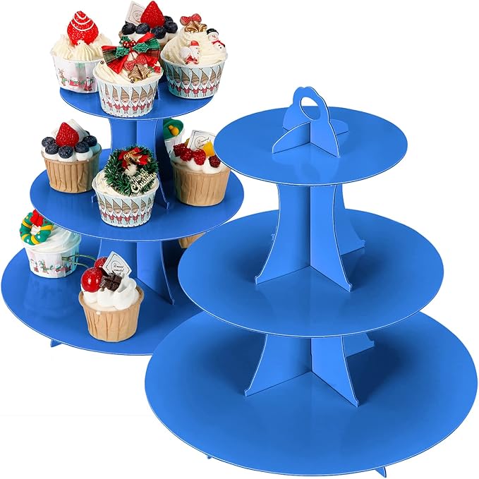 2Pcs 3-Tier Cupcake Stand, Cake Stand holder, Tiered DIY Cupcake Stand Tower by funnytrendypartysupplies