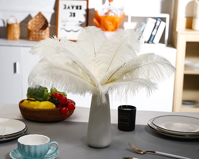 Ballinger Beige Big Ostrich Feathers - Image 6