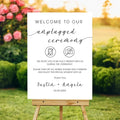 Wedding Unplugged Ceremony Yard Sign – No Phones or Cameras Icon – Outdoor Sign by VIRAGIL