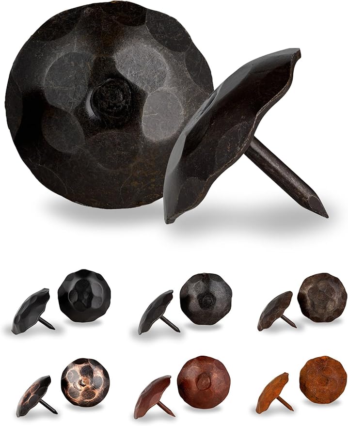 50 Pack 1.25" Round Head Iron Clavos Decorative Nails – Sealed Unfinished – by BorderlandRusticHardware