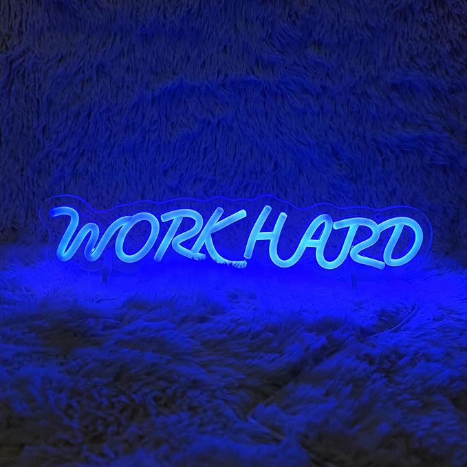 Work Hard Neon Signs for Wall Decor, Neon Light Sign LED Signs for Wall Light - Image 7