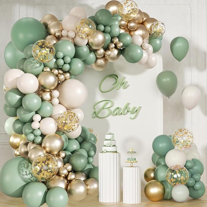 Sage Green Balloon Arch Kit by PartyStartsHere