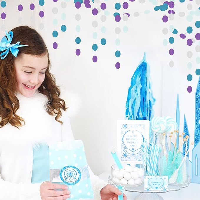 Purple-Blue Silver Frozen Christmas Party-Decorations - Image 4