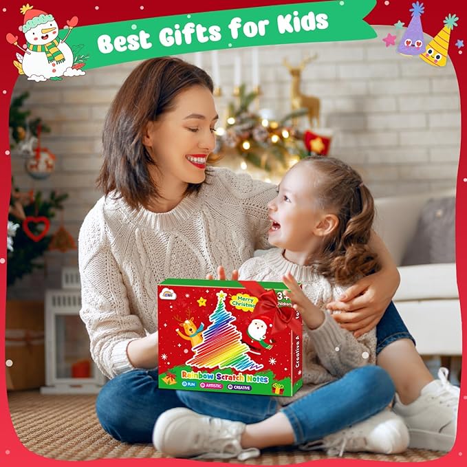 ZMLM Rainbow Scratch Party Favors Kids: Birthday Gifts Toy Bulk Scratch Art - Image 6