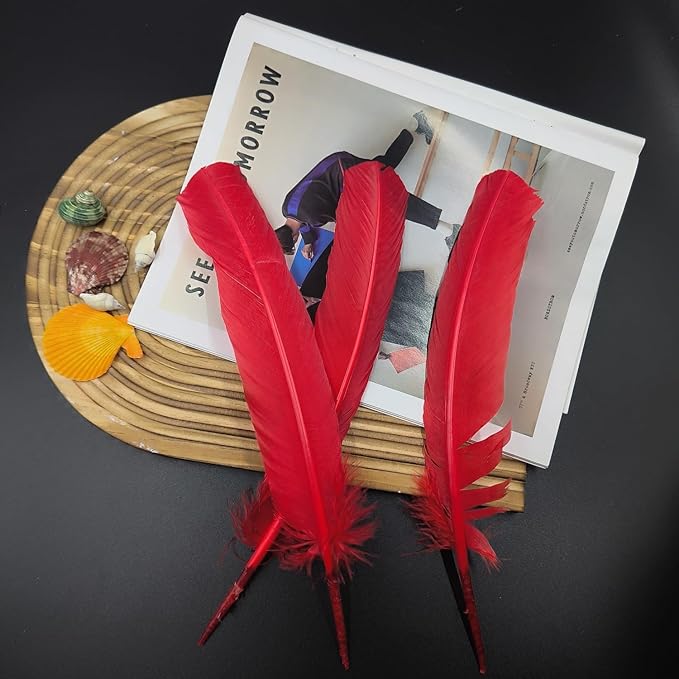 Red Turkey Feathers, Turkish Feather - Image 5