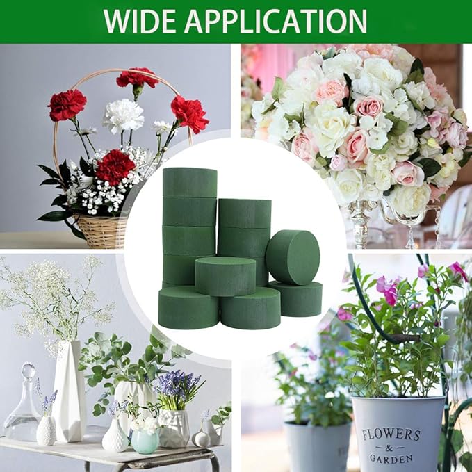 CCINEE Round Floral Foam, Wet Florist Foam Block Flower Arrangement Supplies - Image 6