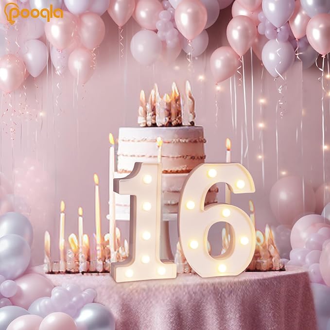Pooqla Decorative Led Light Up Number Letters - Image 2