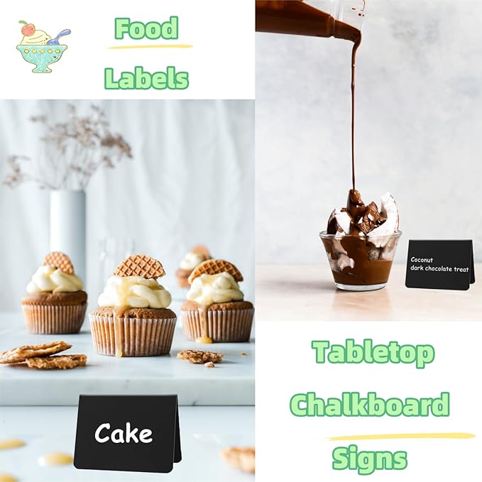 20PCS Mini Chalkboard Signs for Food, Reusable and Reserved Table Signs - Image 7