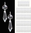 50PCS Premium Clear Crystal Teardrop Prism 2.4" -Crystal Glass Baroque by kehail