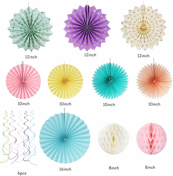 Pastel Rainbow Pink Purple Yellow Peach Party-Decorations - Image 2
