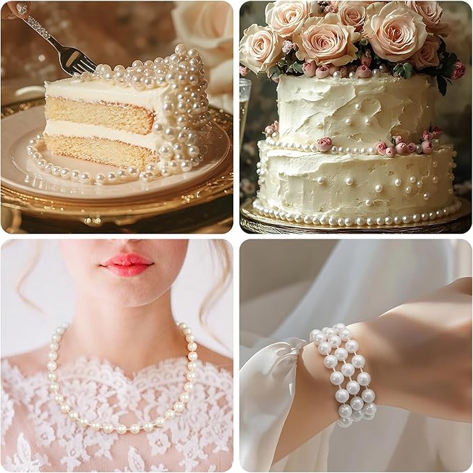 164 Feet Faux Pearl Beads Garland 3mm Craft String Pearls - Image 6