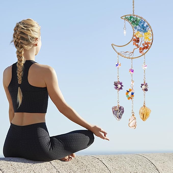 TUOKING Colorful Crystal Moon Suncatchers - Image 6