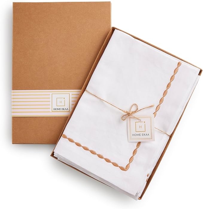 Cotton Linen Dinner Napkins 20 x 20 Inch – White Cloth Napkins - Image 4