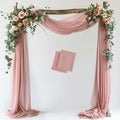 Wokceer Wedding Arch Draping Fabric 2 Panels 28.7" x 20FT Dusty Rose Sheer by Wokceer