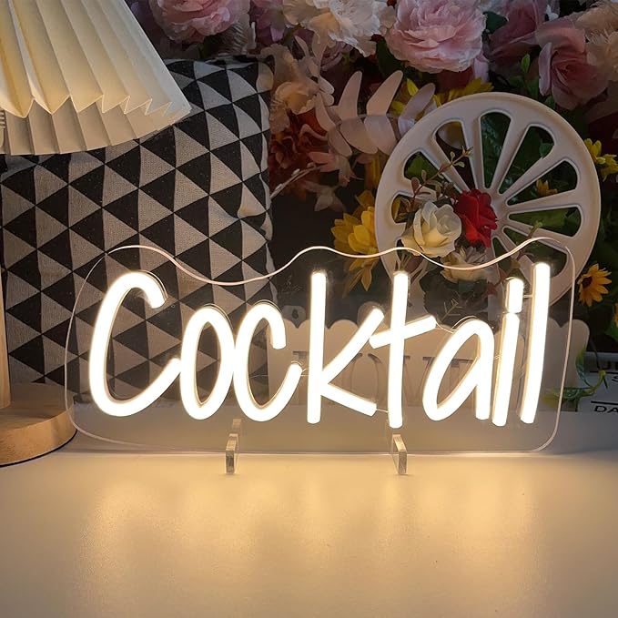 Cocktails Table Neon Sign Desk Lamp Led Beer Bar Neon Lights - Image 3