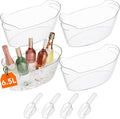 Lifewit Large 6.5L Ice Bucket for Parties 4 Pcs, Portable Drink Bucket for by Lifewit