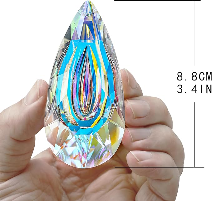HDCRYSTALGIFTS Set 2, 89mm/3.5in Crystals Prisms Suncatcher - Image 2