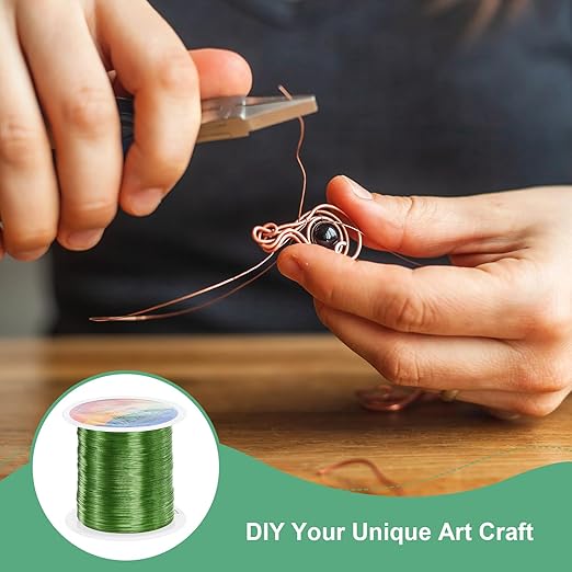 2-Rolls 0.2mm Jewelry Wire, 32 Gauge 328FT Craft Wire Copper Beading Wire - Image 4