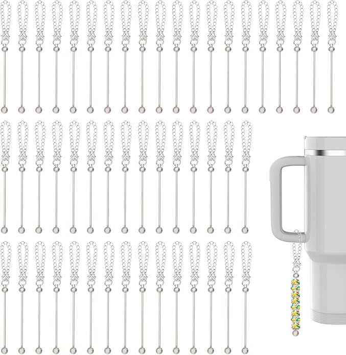 FREEBLOSS 50 Set DIY Beaded Cup Charms by FreeandCreativeCraftsArt
