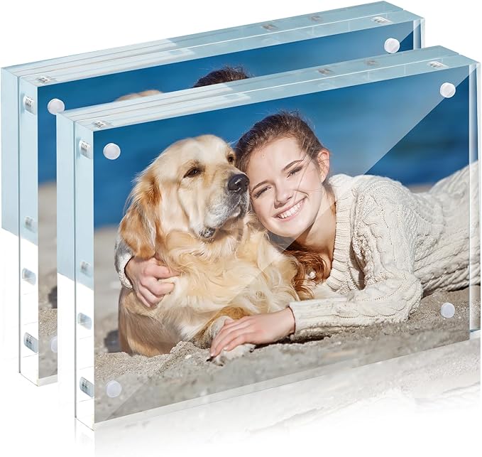 TWING Acrylic Picture Frame 5 x 7 Inch 2 Pack Magnetic Photo Frame Horizontal by TwingRepublic