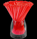 50-PCS Christmas Red Glitter Plastic Swizzle Sticks, Crystal Cake Pops by hapray