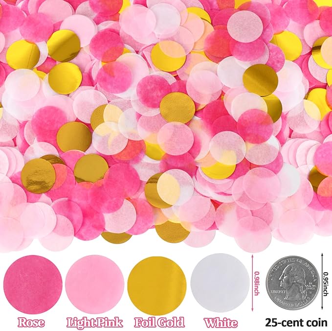 RYKOMO 10000 Pieces 1 Inch Round Tissue Paper Table Confetti Dots 3.5oz - Image 2