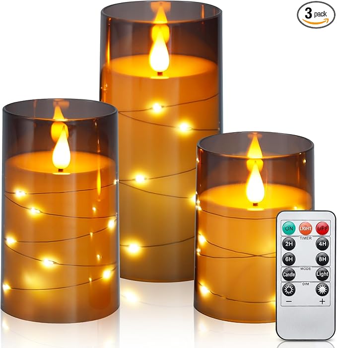Aignis Flickering Flameless Candles Battery Operated Candles LED Candles by Aignis
