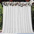 Joydeco White Photography Backdrop Curtains, Wrinkle Free Polyester 5ft x 7ft by JOYDECO