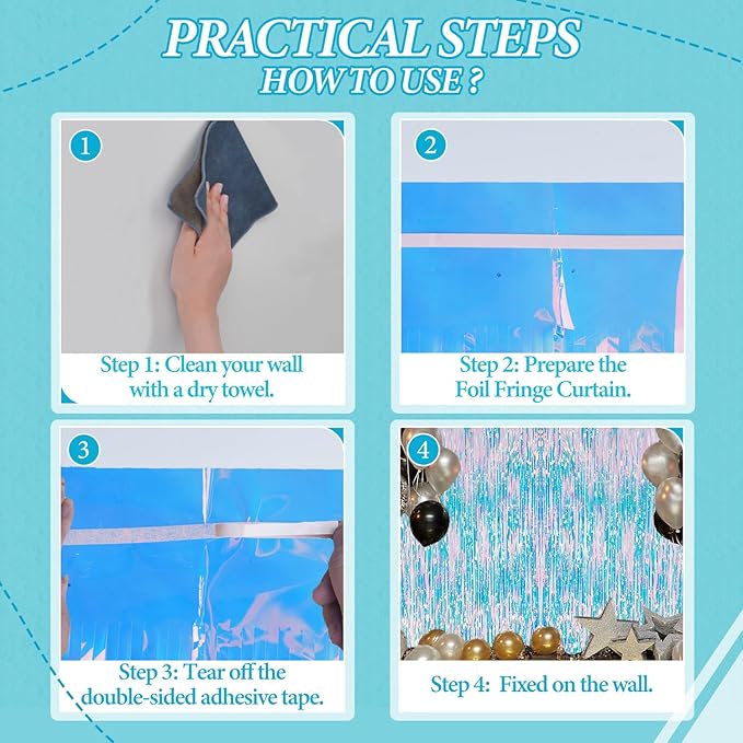 3 Pack Foil Fringe Backdrop - Image 3