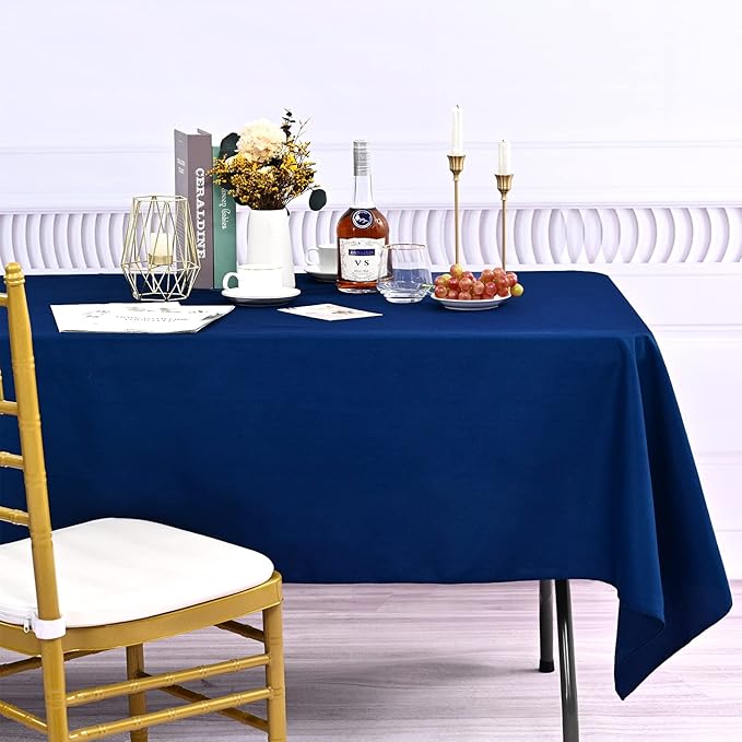 6 Pack Navy Blue Tablecloths for 6ft Rectangle Tables 60 x 102 Inch - Image 6