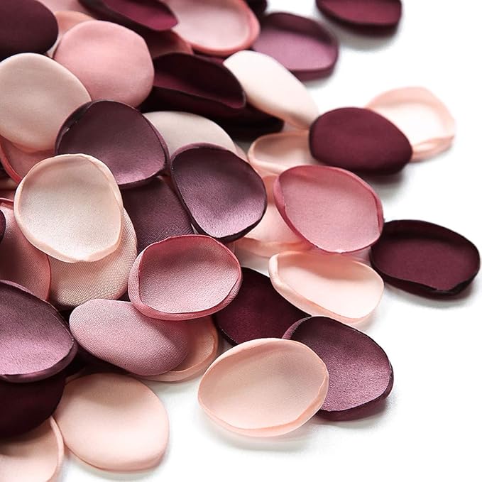 Floroom 300pcs Rose Petals Burgundy Maroon Faux Silk Flower Petals by Floroom