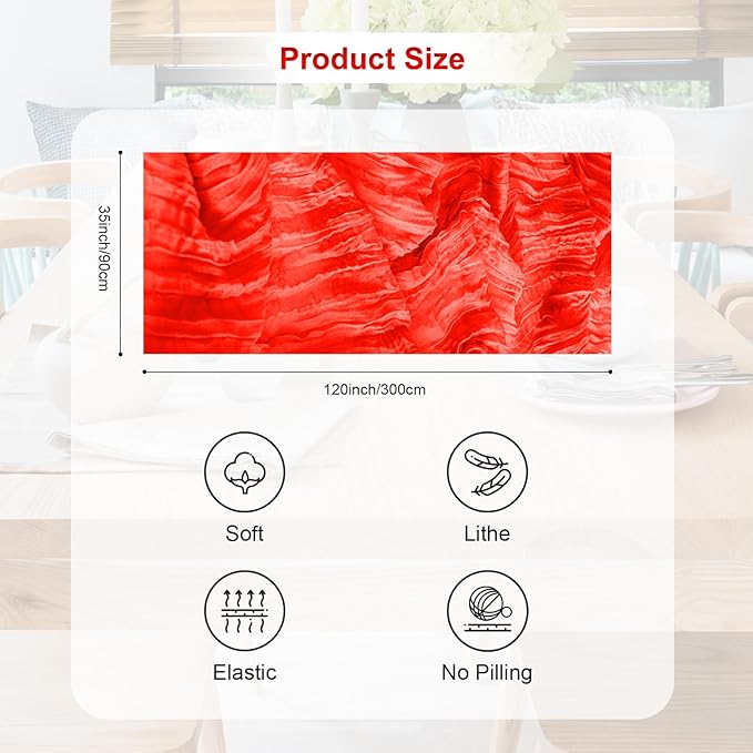 10 Pack Red Cheesecloth Table Runner 35x120 Inch 10Ft Rustic Gauze Cheese Cloth - Image 4