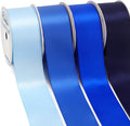 Ribbli Blue Satin Ribbon 1-1/2 Inch x 4 Rolls Total 40 Yards- Baby Blue/Royal by Ribbli