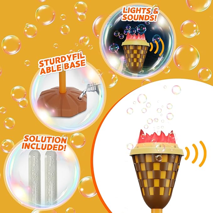 Bubble Machine for Kids, Garden Lamp Bubble Toy - Image 4